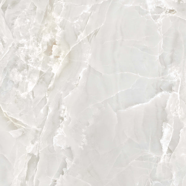 Casalgrande Padana Alabastri White, texture effetto marmo, superficie lucida e semilucida