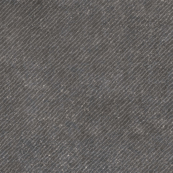 Casalgrande Padana Stile Black Diagonale, texture strutturata effetto pietra