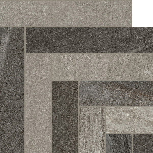 Florim Woodslate Life Arrow Mix 2 Storm Bark, finitura matt R10 B, 9 mm