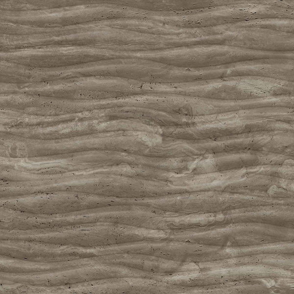 Fondovalle Royal Travertino Fuscus Wavy, texture in gres porcellanato, struttura Wavy