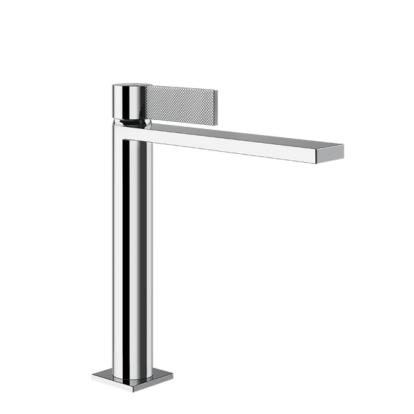 Miscelatore lavabo medio Gessi Inverso Diamantato 73655 con scarico Stop&Go