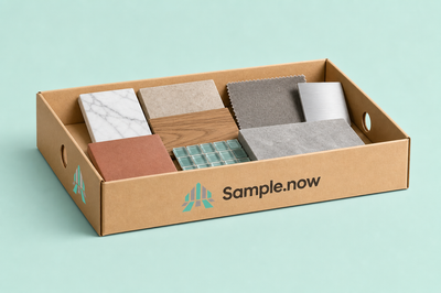 Kit Sample.now con campioni di piastrelle e materiali