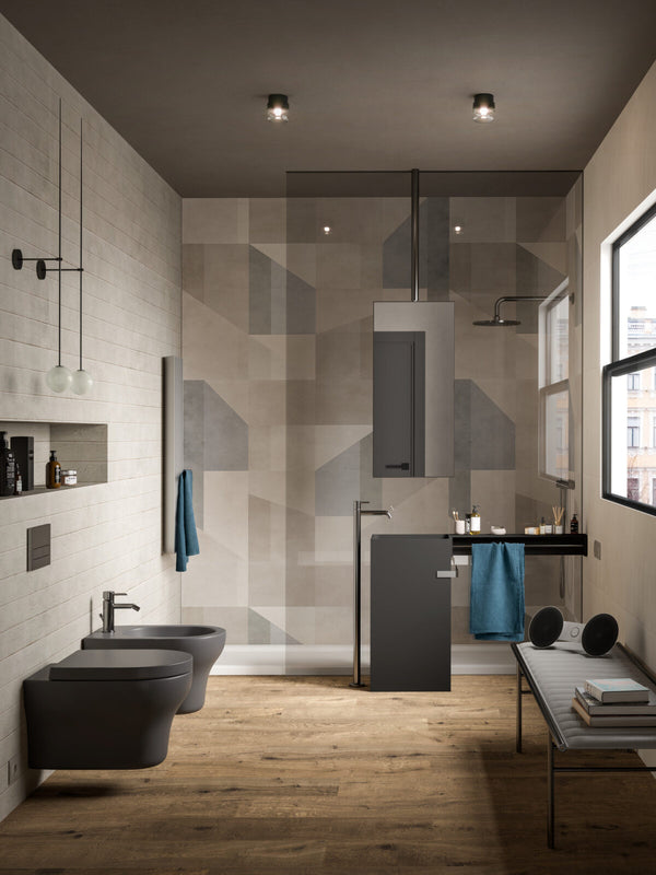 Marazzi Alchimia Grey – rivestimento effetto microcemento in bagno