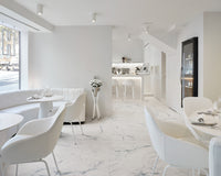 Marazzi Arcadia Statuario – pavimento effetto marmo nel ristorante