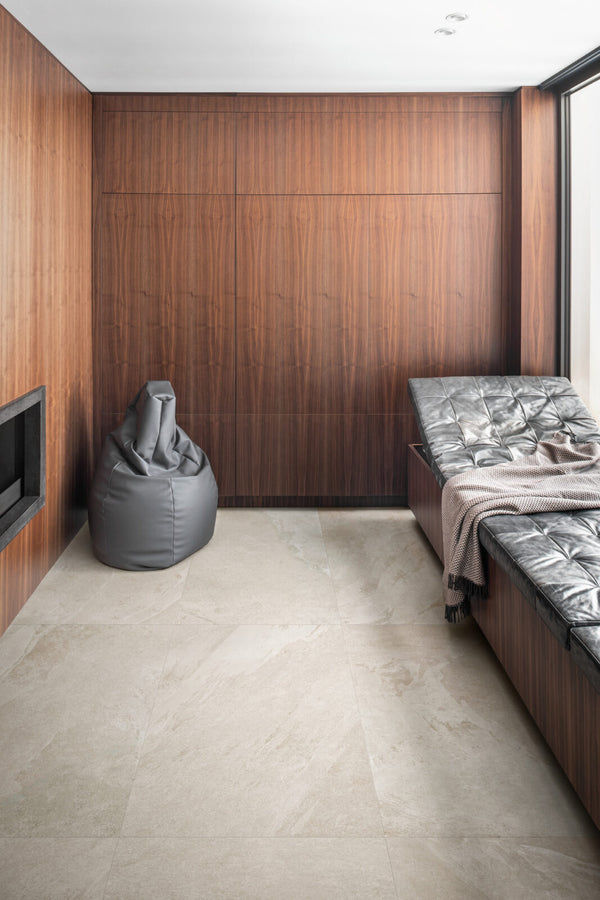 Marazzi Mystone Ardesia Bianco – pavimento in ambientazione