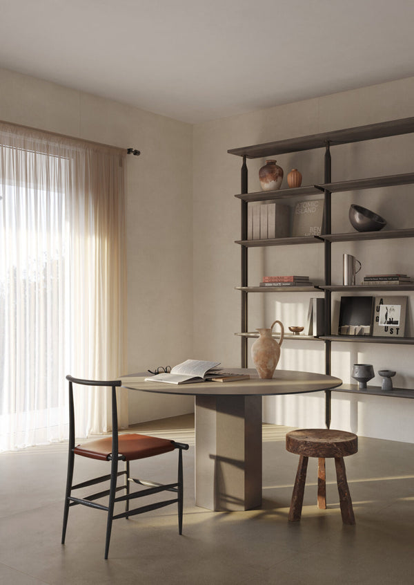 Marazzi Grande Concrete Look Slow Argilla – pavimento e arredo nello studio