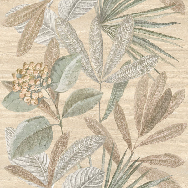 Marazzi Travertino Classico Pannello Botanico 120x120 M9P5