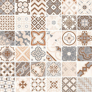 Casalgrande Padana Opus Cementina Multicolor Beige Mix, decoro cementina
