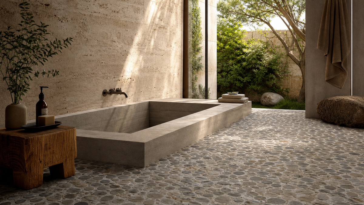 Porcelain tiles Pebbles Effect