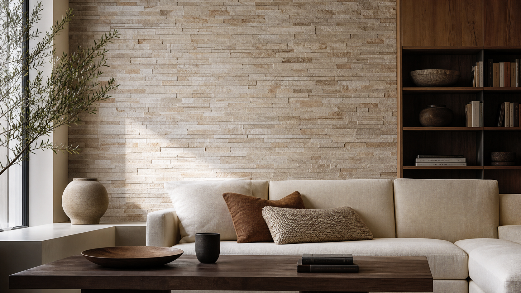 Stacked-Stone-Effect Wall Tiles