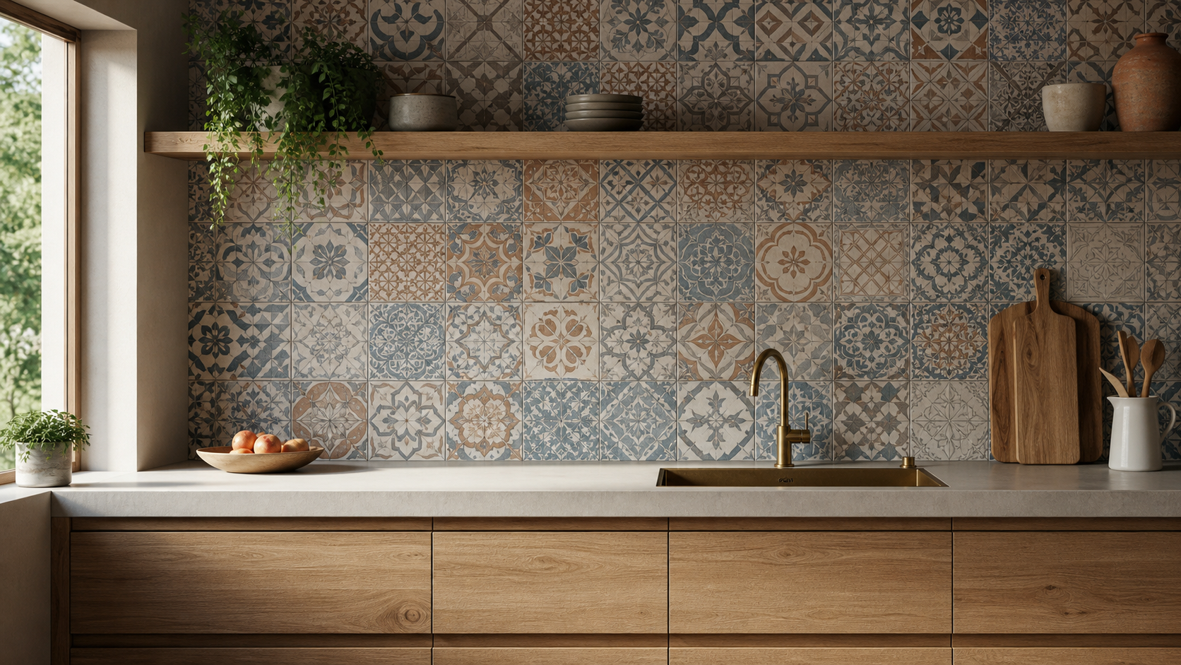 Patchwork-Effect Wall Tiles