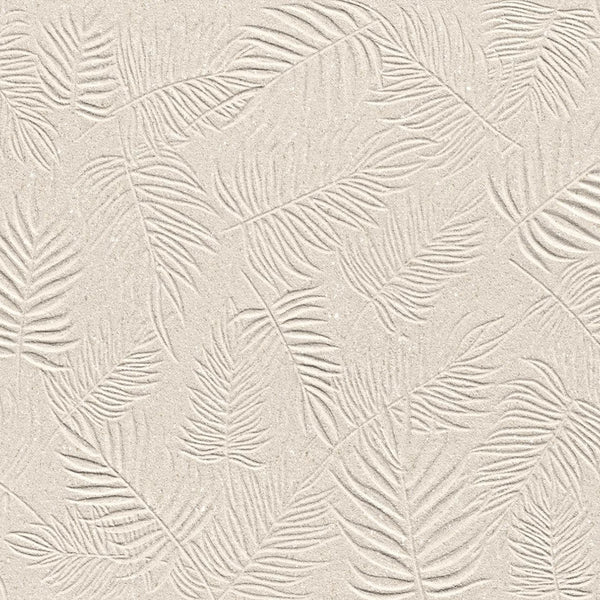 Atlas Concorde 3D Wall Carve Leaf Ivory Matte